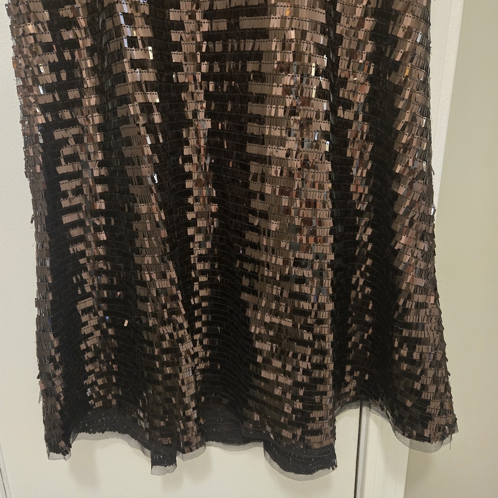 Free People Intimately Disco Fever Mini Slip Chocolate Brown/Black Combo Large - Picture 8 of 14